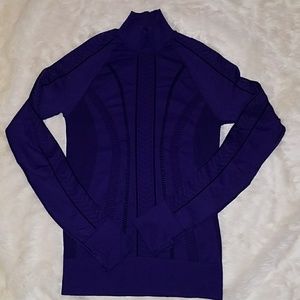 Zella deep purple long sleeve top size large